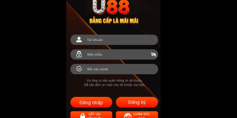 Đăng nhập tài khoản U88 siêu nhanh trong vòng 1 phút